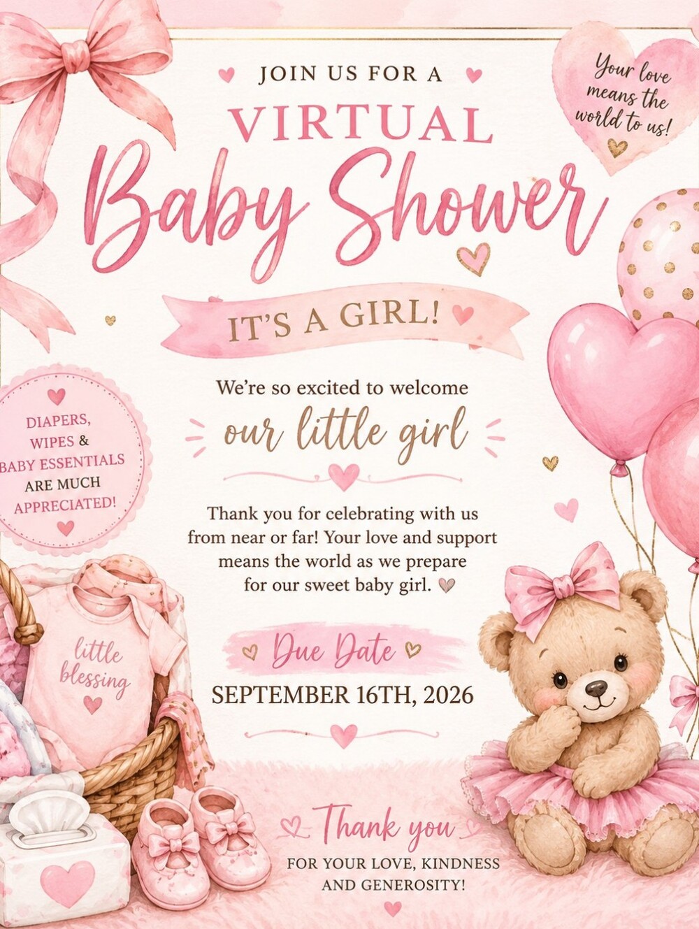 💝🎀Virtual Baby Shower Support 🎀💝